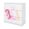Vaikiška komoda Babydreams White - Fairy 2 paveikslėlis