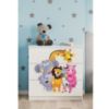 Vaikiška komoda Babydreams White - Zoo paveikslėlis