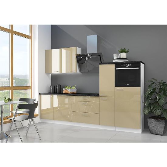 Virtuvė Lara 280 Mdf Cappucino Gloss be stalviršio paveikslėlis