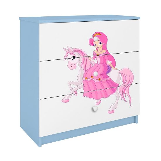 Babydreams Vaikiška komoda Blue - Princess 1 paveikslėlis