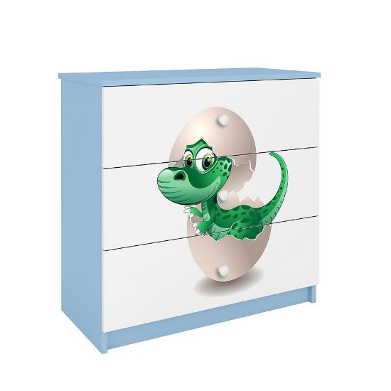 Vaikiška komoda Babydreams Mėlyna - Dino paveikslėlis