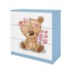 Vaikiška komoda Babydreams Blue - Teddy Bear Flowers paveikslėlis