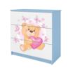 Vaikiška komoda Babydreams Blue - Teddy Bear Butterfly paveikslėlis