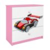Vaikiška komoda Babydreams Pink - Auto paveikslėlis
