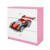 Vaikiška komoda Babydreams Pink - Auto paveikslėlis
