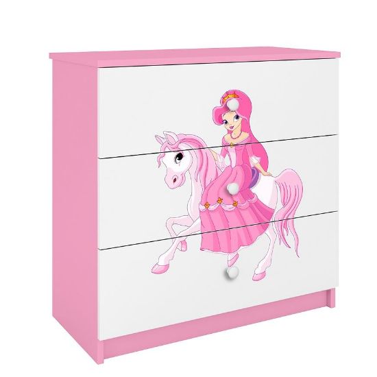 Vaikiška komoda Babydreams Pink - Princess 1 paveikslėlis