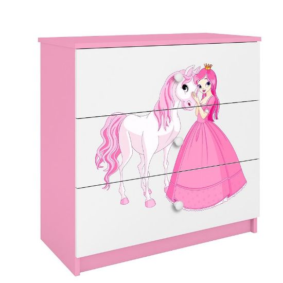 Vaikiška komoda Babydreams Pink - Princess 2 paveikslėlis