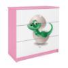 Vaikiška komoda Babydreams Pink - Dino paveikslėlis