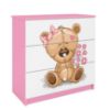 Vaikiška komoda Babydreams Pink - Teddy Bear Flowers paveikslėlis