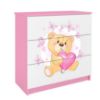 Vaikiška komoda Babydreams Pink - Teddy Bear Butterfly paveikslėlis