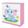 Vaikiška komoda Babydreams Pink Elephant paveikslėlis