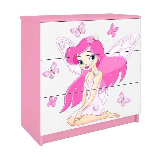 Vaikiška komoda Babydreams Pink - Fairy 1 paveikslėlis