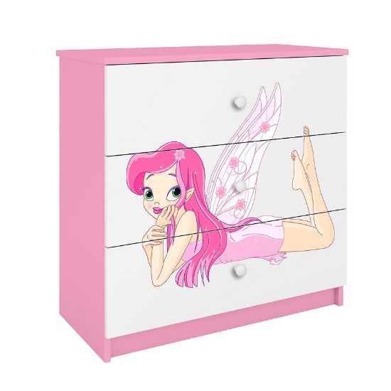 Vaikiška komoda Babydreams Pink - Fairy 2 paveikslėlis