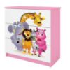 Vaikiška komoda Babydreams Pink - Zoo paveikslėlis