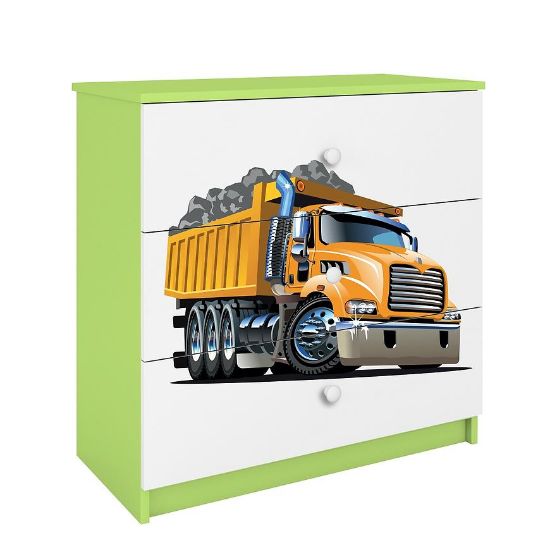 Vaikiška komoda Babydreams Green - Truck paveikslėlis