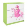 Vaikiška komoda Babydreams Žalia - Princess 1 paveikslėlis