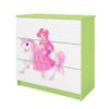 Vaikiška komoda Babydreams Žalia - Princess 1 paveikslėlis