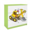 Vaikiška komoda Babydreams Žalia - Excavator paveikslėlis