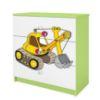 Vaikiška komoda Babydreams Žalia - Excavator paveikslėlis