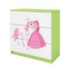 Vaikiška komoda Babydreams Green - Princess 2 paveikslėlis