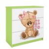Vaikiška komoda Babydreams Green - Teddy Bear Flowers paveikslėlis