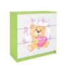 Vaikiška komoda Babydreams Žalia - Teddy Bear Butterfly paveikslėlis