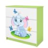 Vaikiška komoda Babydreams Green - Elephant paveikslėlis