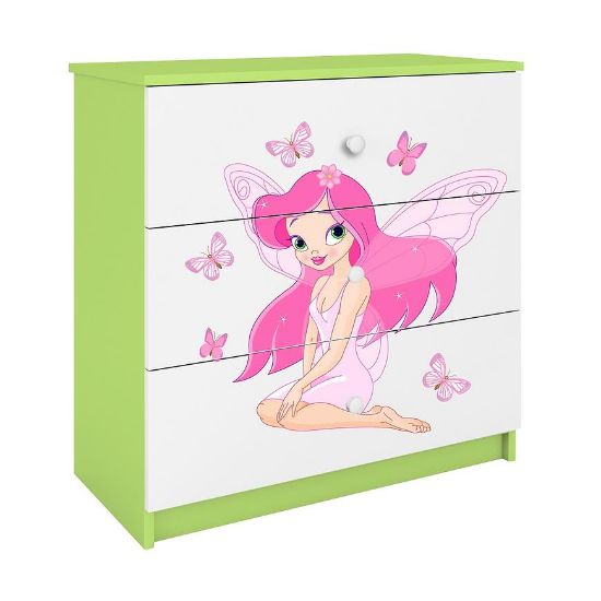 Vaikiška komoda Babydreams Žalia - Fėja 1 paveikslėlis