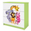 Vaikiška komoda Babydreams Green - Zoo paveikslėlis