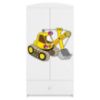 Baltos spalvos spinta Babydreams - Excavator paveikslėlis