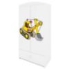 Baltos spalvos spinta Babydreams - Excavator paveikslėlis