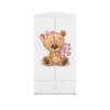 Drabužių spinta Babydreams White - Teddy Bear Flowers paveikslėlis
