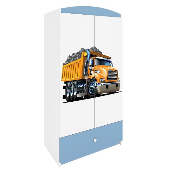 Drabužių spinta Babydreams Blue - Truck paveikslėlis