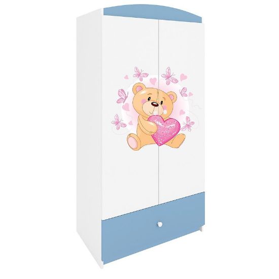 Drabužių spinta Babydreams Blue - Teddy Bear Butterfly paveikslėlis