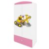 Babydreams drabužių spinta Pink - Excavator paveikslėlis