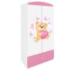 Drabužių spinta Babydreams Pink - Meškiukas drugelis paveikslėlis