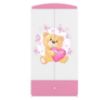 Drabužių spinta Babydreams Pink - Meškiukas drugelis paveikslėlis