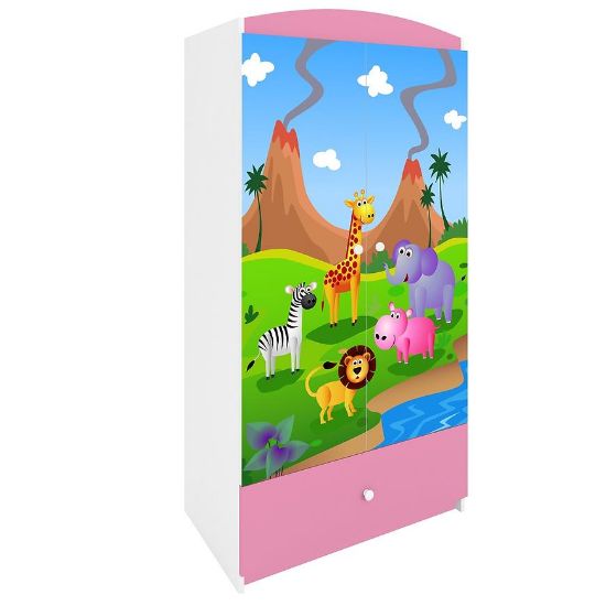 Drabužių spinta Babydreams Pink - Safari paveikslėlis