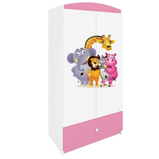 Drabužių spinta Babydreams Pink - Zoo paveikslėlis