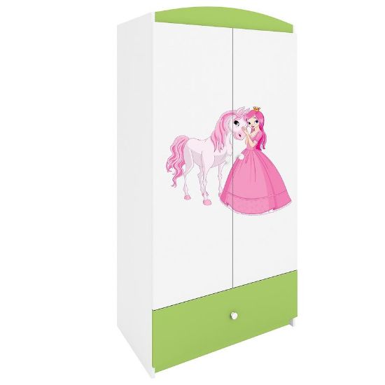 Drabužių spinta Babydreams Green - Princess 2 paveikslėlis