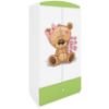 Drabužių spinta Babydreams Green - Teddy Bear Flowers paveikslėlis
