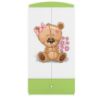 Drabužių spinta Babydreams Green - Teddy Bear Flowers paveikslėlis