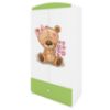 Drabužių spinta Babydreams Green - Teddy Bear Flowers paveikslėlis