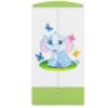 Drabužių spinta Babydreams Green - Elephant paveikslėlis