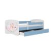 Vaikiška lova su čiužiniu ir stalčiumi Babydreams Blue 70x140 Konik paveikslėlis