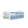Vaikiška lova su čiužiniu ir stalčiumi Babydreams Blue 70x140 Elephant paveikslėlis