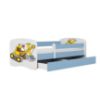Vaikiška lova su čiužiniu ir stalčiumi Babydreams Blue 80x160 Excavator paveikslėlis