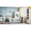 Vaikiška lova su čiužiniu ir stalčiumi Babydreams Blue 80x160 Dino paveikslėlis