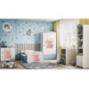Vaikiška lova su čiužiniu ir stalčiumi Babydreams Blue 80x160 Teddy Bear Butterfly paveikslėlis