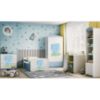 Vaikiška lova su čiužiniu ir stalčiumi Babydreams Blue 80x160 Mėlynas meškiukas paveikslėlis